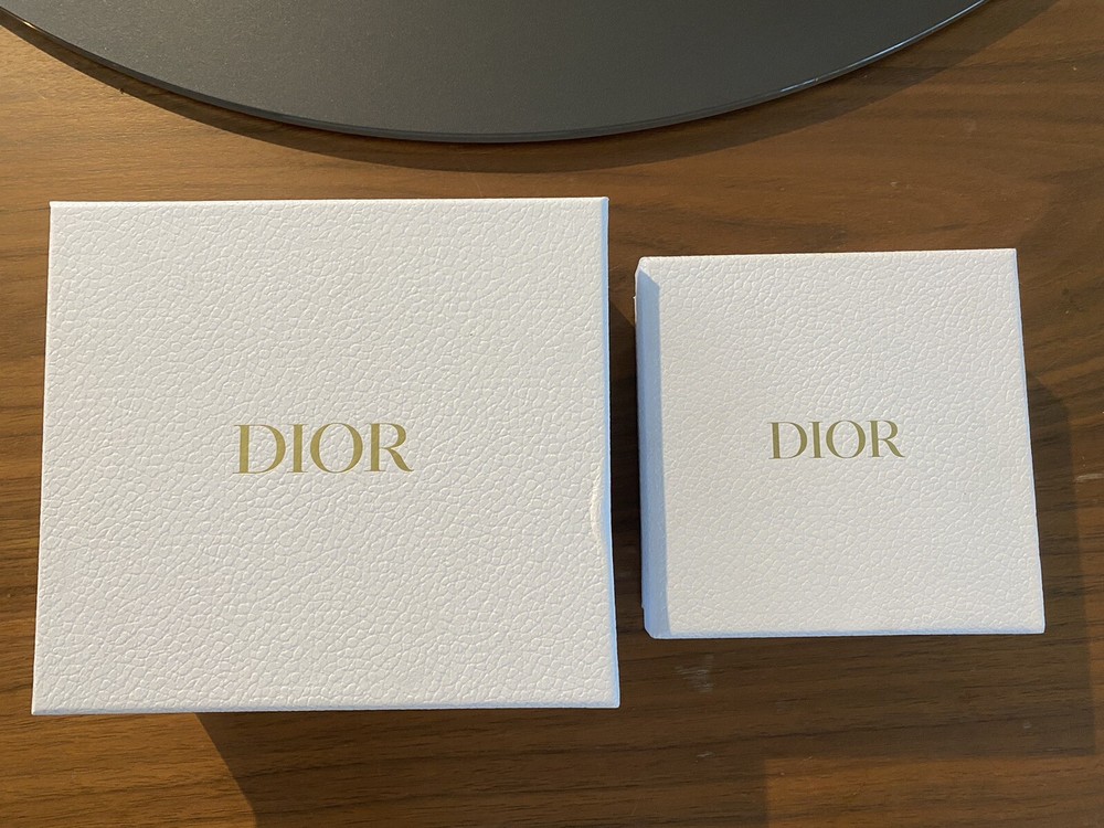 DIOR 2 WHITE EMPTY GIFT BOX AUTHENTIC Medium And Small Sizes In Pics
