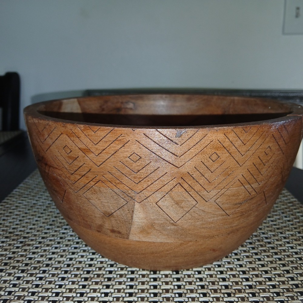 Beautiful Handmade Wood Turned Segmented Bowl 9"