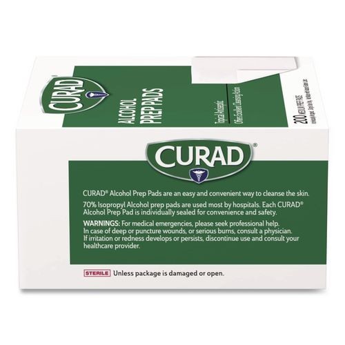 Curad Alcohol Swabs, 1 x 1, 200/Box, 2 Boxes/Pack
