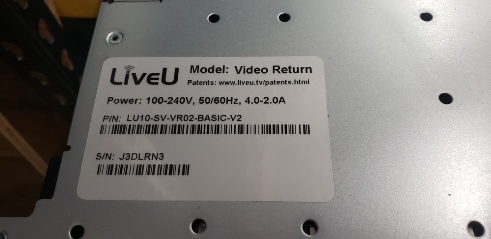 LiveU Video-Return Server - LU10-SV-VR02-BASIC