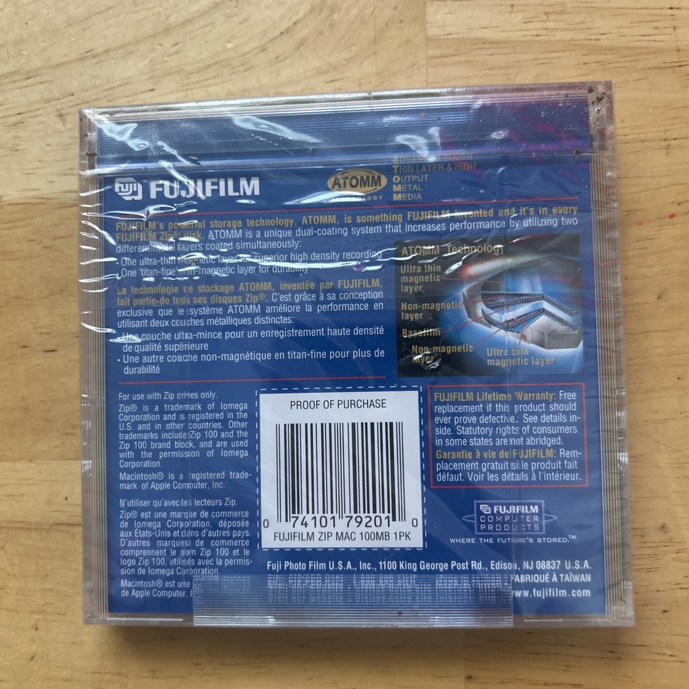 FujiFilm 100MB Zip Disk IBM Formatted Mac Compatible NEW