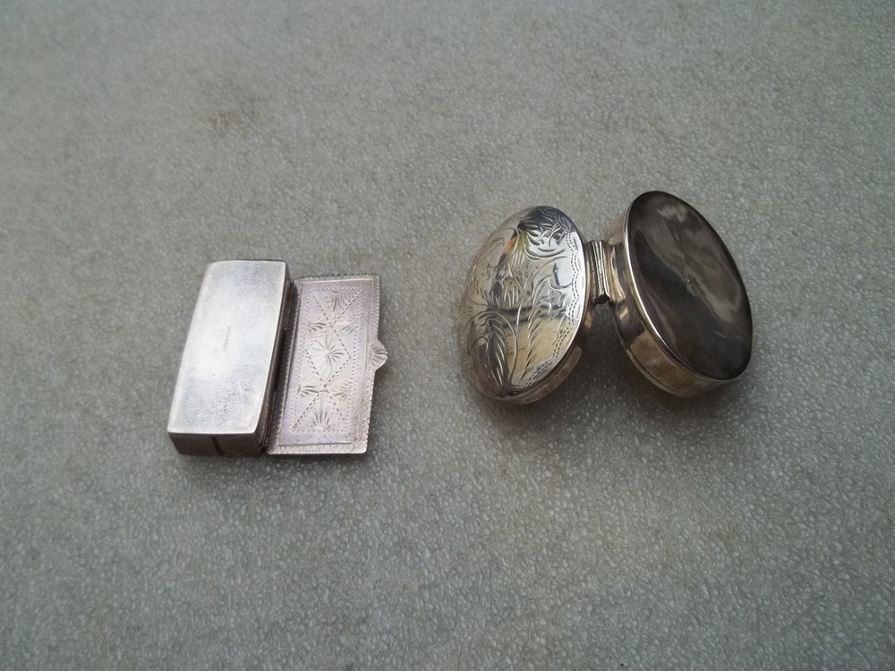 Vintage Silver Boxes x 2