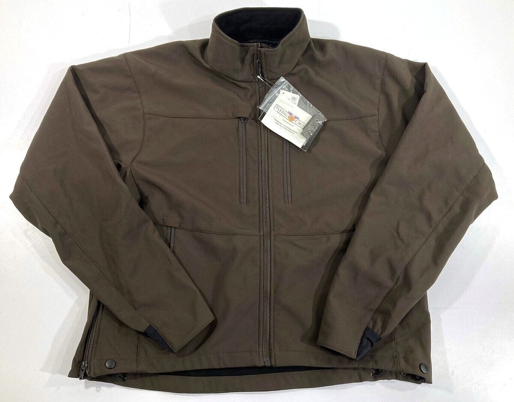 NEW FLYING CROSS SOFTSHELL LAYERTECH JACKET 54100A PATCHES REMOVED BROWN 3XL REG