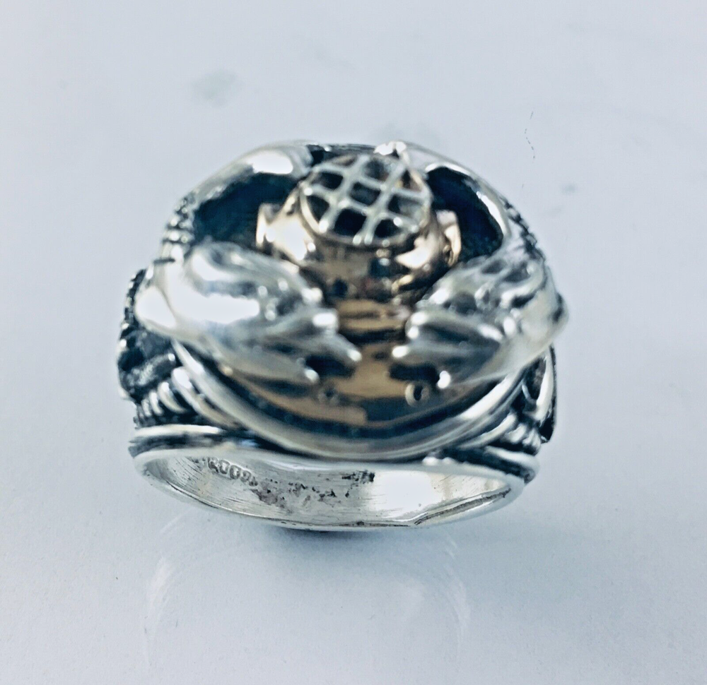 USN Saturation Divers Ring Bronze sterling silver