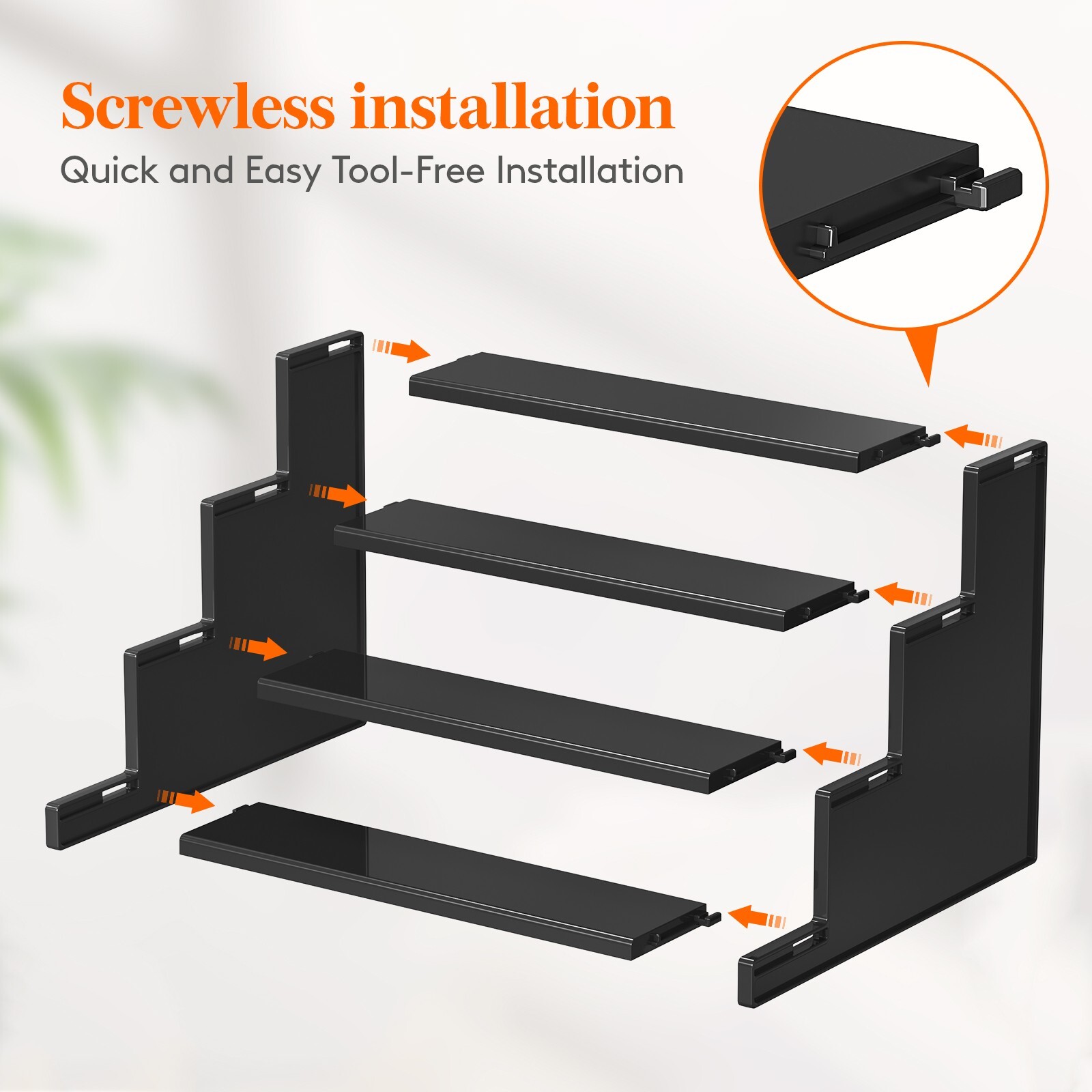 Lifewit Plastic 12 Inch Dark Cologne Stand, Step Perfume Organizer