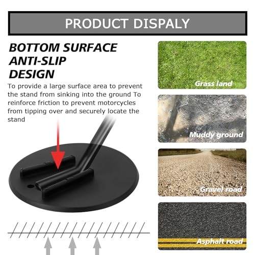 Motorcycle Kickstand Pad Kick Stand Coaster Puck Parking Stand Support Plate