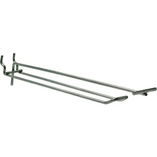 (10 Pk) Peg Hook Scanner With Loop Hanger 10" Galvanized For Peg Board