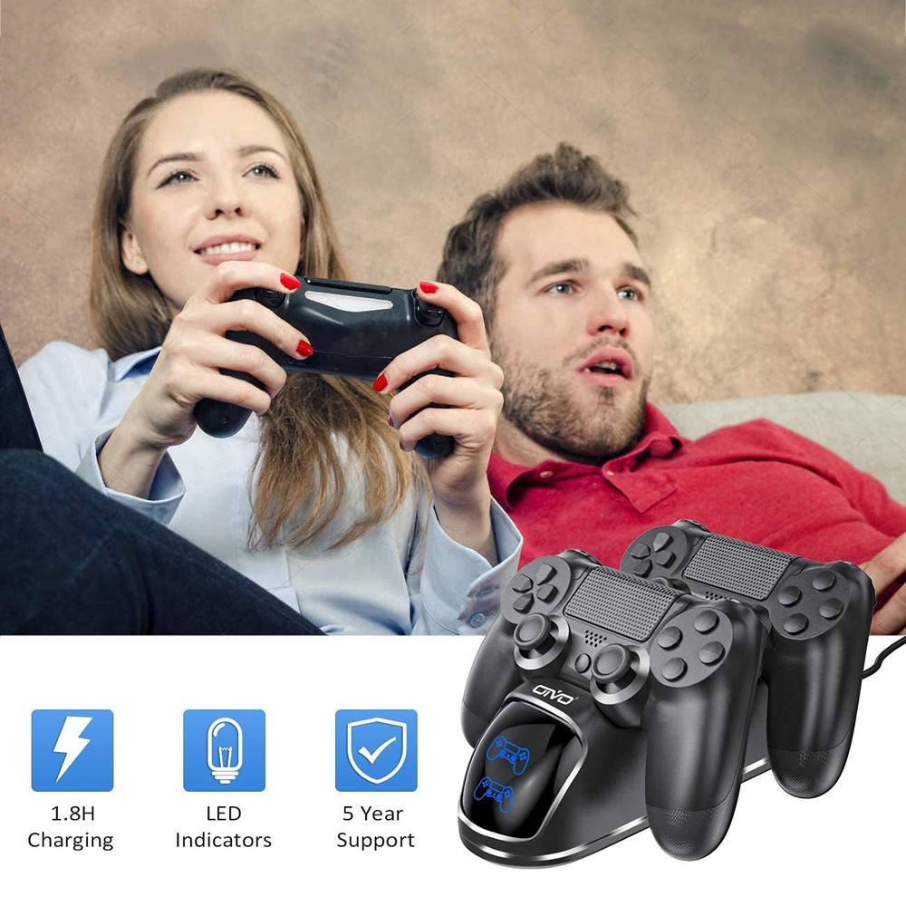 OIVO PS4 Controller Charger Dock Station - Fast Charging & LED Indicator