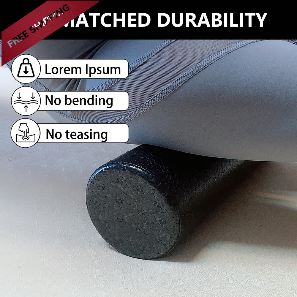 Travel Size Back Roller, High Density Foam Roller for Small, Black