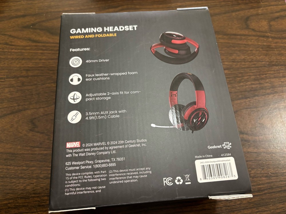 Marvel Studios Deadpool & Wolverine Gaming Headset Wired And foldable 3.5mm Jack