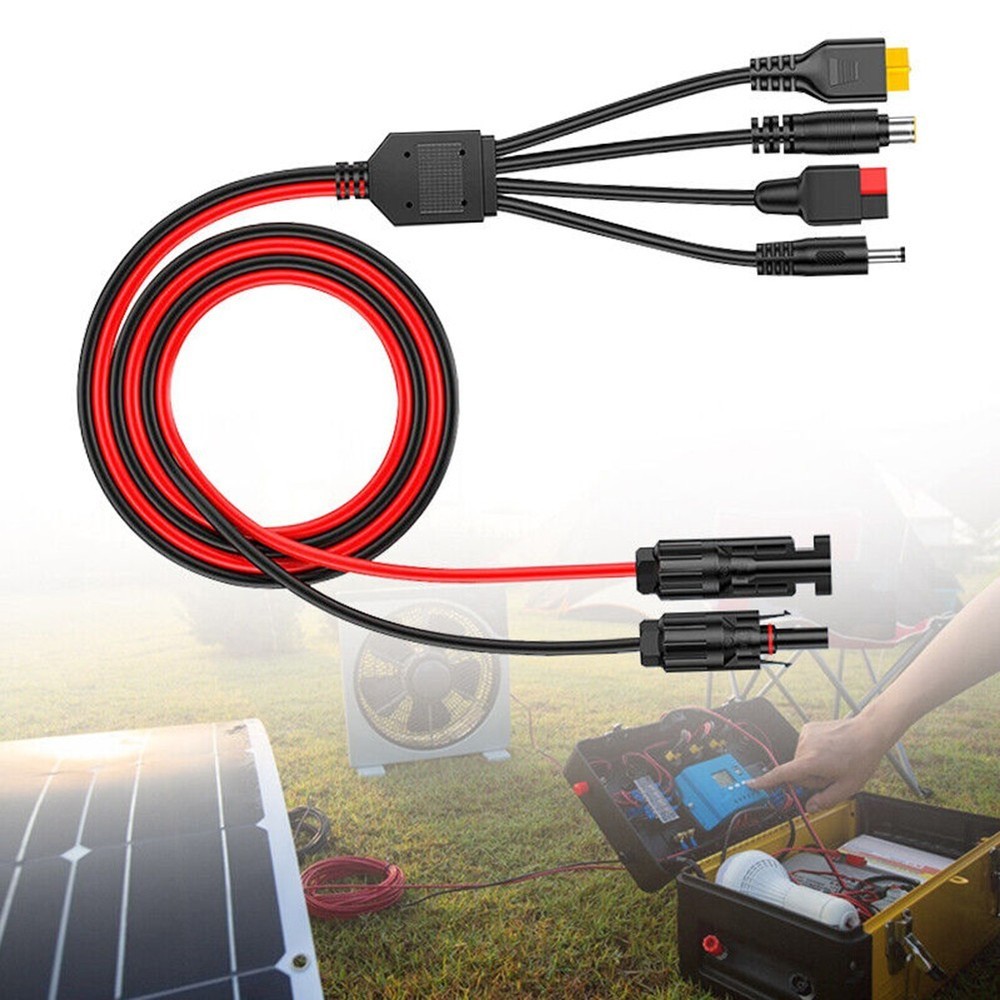 Multifunctional Solar Panel Extension Cable 4 Connectors in 1 Splitter