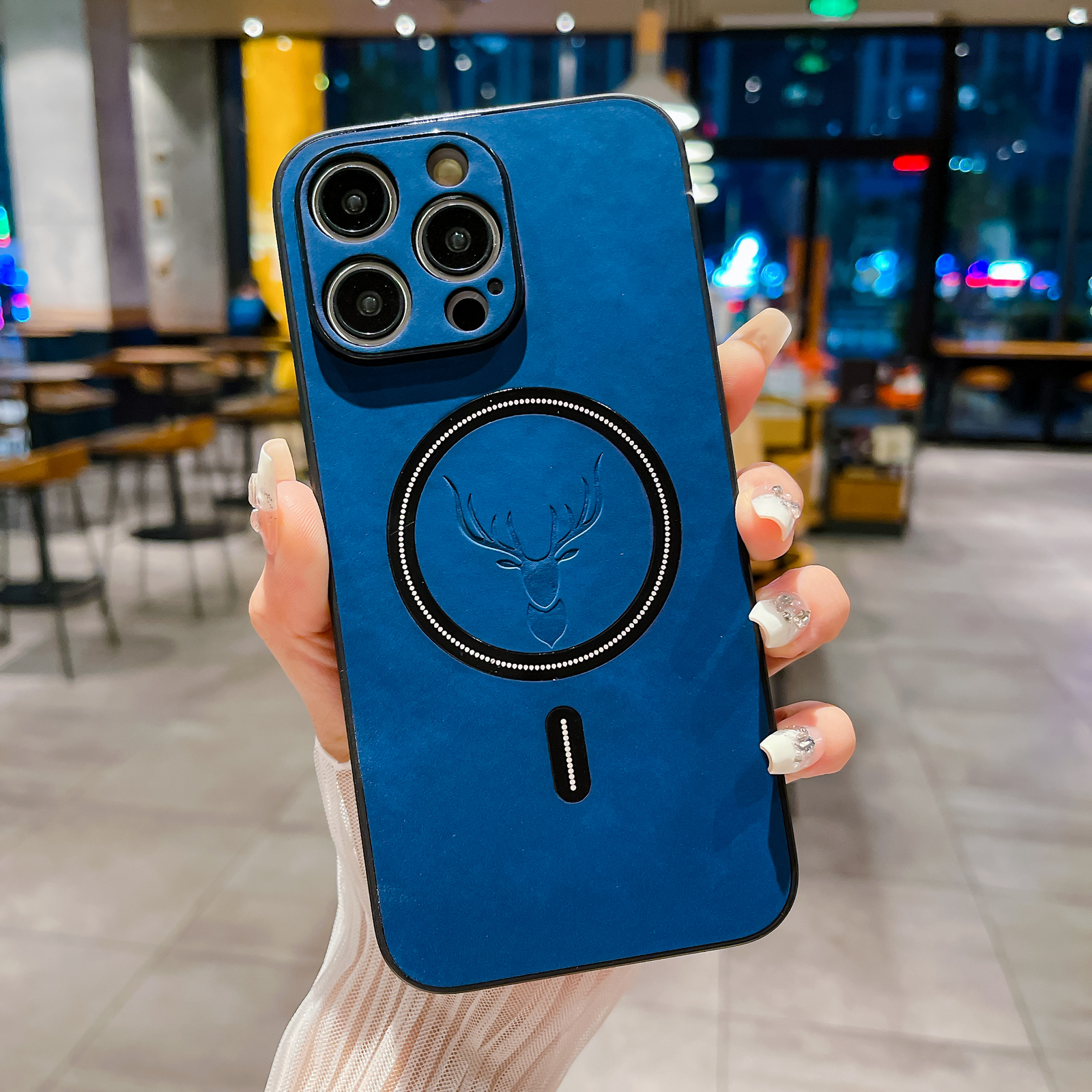 Deer Leather Shockproof MagSafe Case For iPhone 15 14 Plus 13 Pro Max 12 11