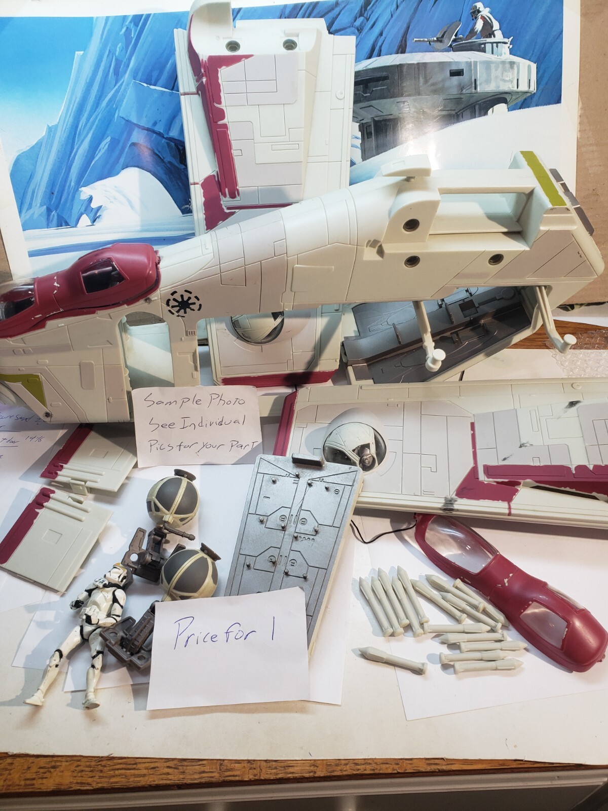 Republic Gunship Clone Wars Star Wars PICK ramp missile wings pilot canopy READ