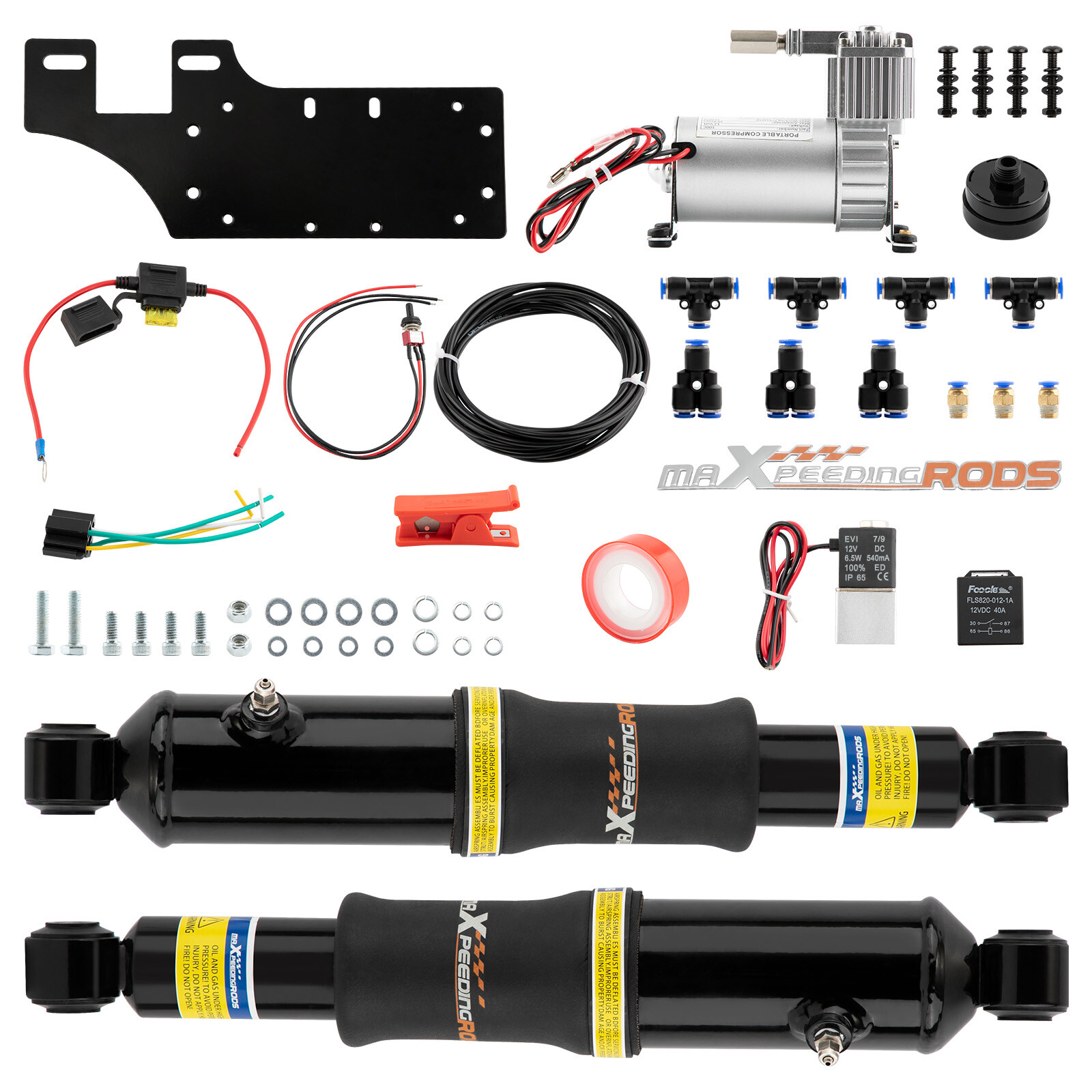 Rear Air Ride Suspension Set For Harley Touring Road King Street Glide 1994-2023