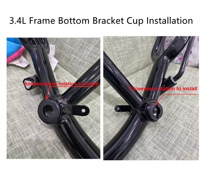CDHPOER 3.4L Gas Tank Frame &Conversion Kit Crank Set Bottom Bracket & 26'' Fork