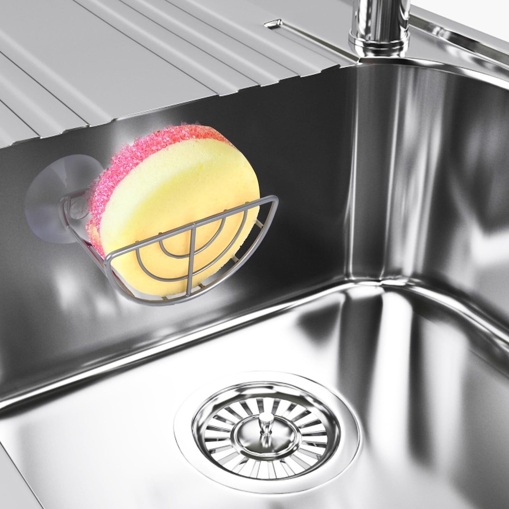 Kitchen Sink Suction Holder Suction Cup Sponge Holder Sponge Caddy - Suction ...
