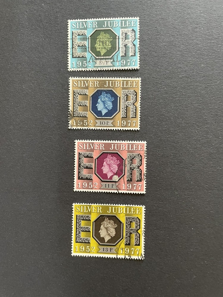 Great Britain 1977 Silver Jubilee Used Stamps.