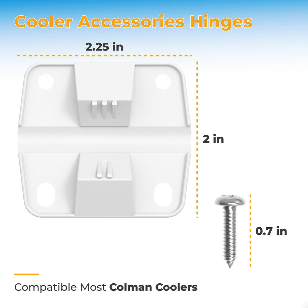 Cooler Replacement Plastic Hinges & Screws Set Compatible with Coleman Cooler...