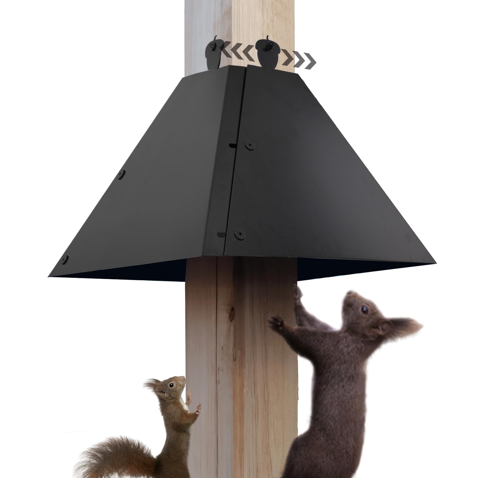 Metal Squirrel Baffle for 4x4 Post, 18 Inch Baffle for Bird Feeder, Outside W...