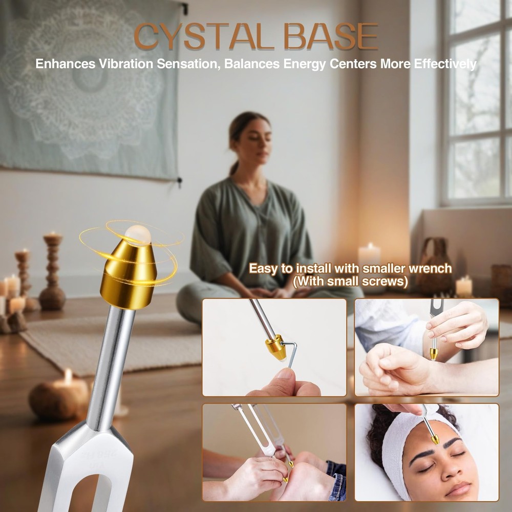 Sound Healing Tuning Fork Set Tuning Forks for Chakra Alignment & Stress Rel...