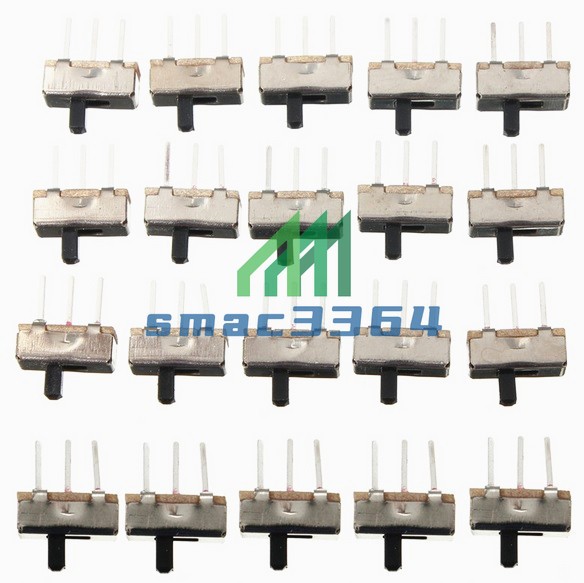 20PCS 3Pin SS12D00G3 2 Position SPDT 1P2T PCB Panel Mini Vertical Slide Switch