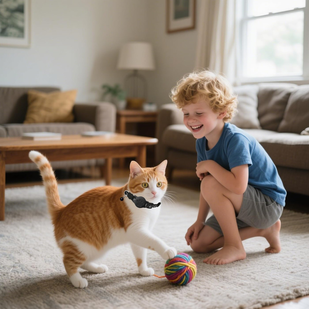 Pet Tracker,Gps Collar for Cats (Android Only) Smart Tag,Waterproof Compatible w