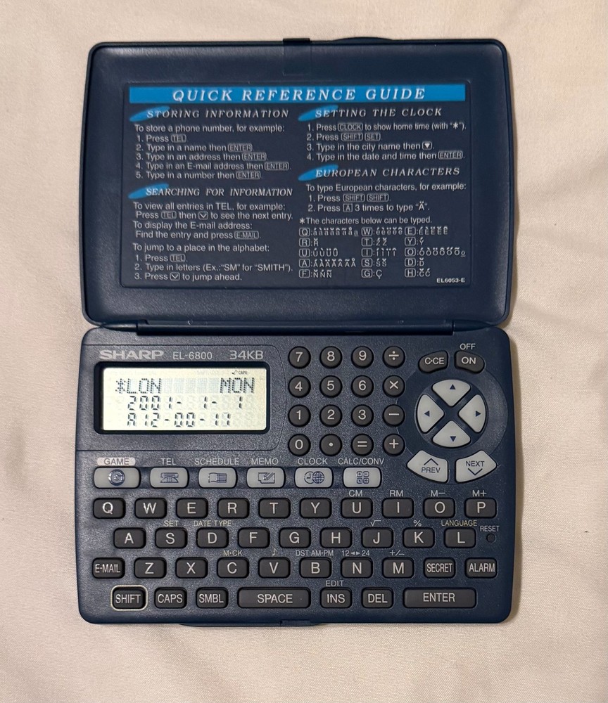 Sharp El-6800 34kb Calculator (Used, Excellent Condition, Working)
