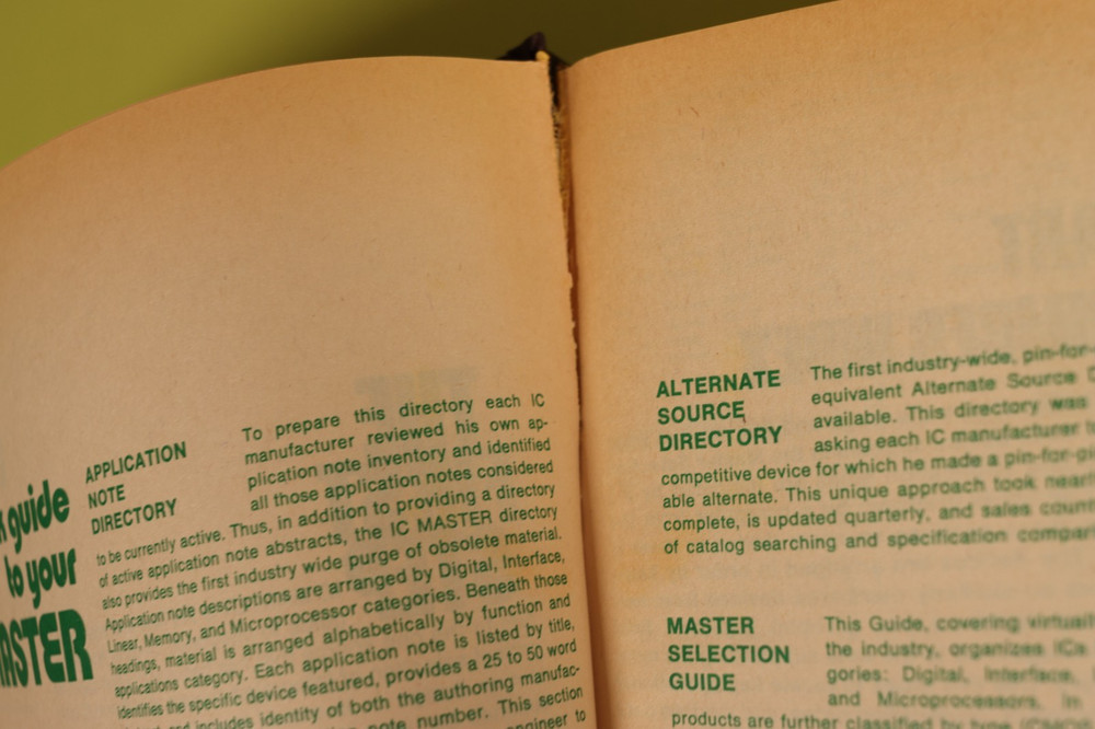 IC Master Book 1977 Computer Chip Collector's HC Bible Microprocessor Memory