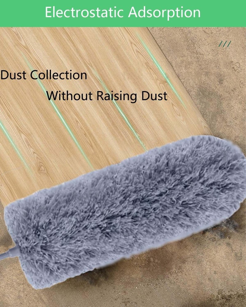 110" Extendable Feather Duster with Extension Pole, Ceiling Fan Cleaner Duster f