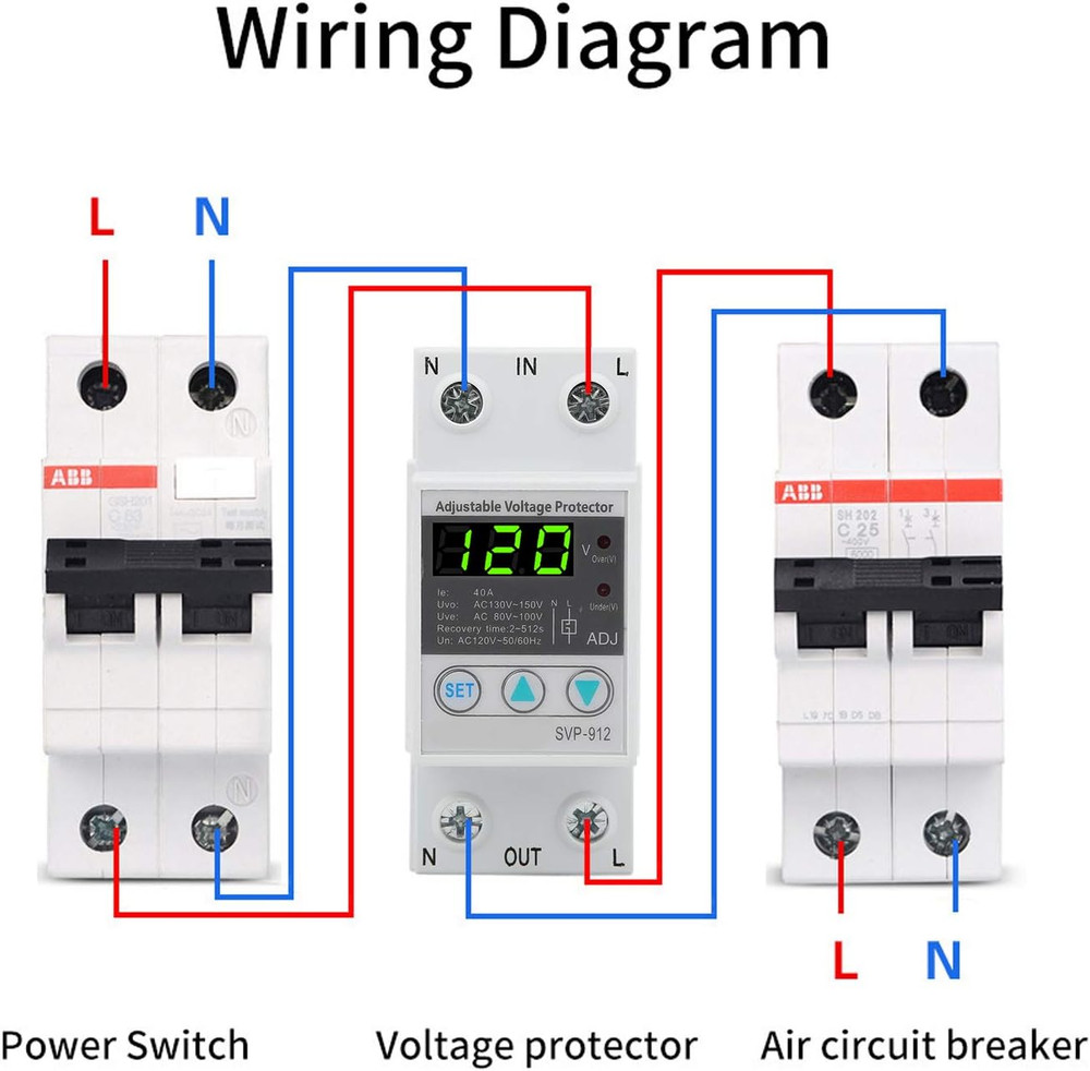 Undervoltage Protector 120VAC Self Recovery Automatic Reset Adjustable Voltage P