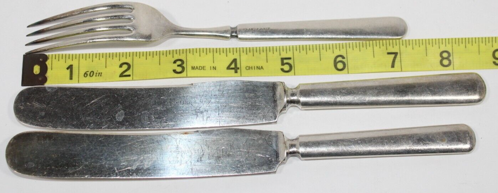 12 Pce. Vintage Silverplate Forks & Knives - Unknown Maker Clint E. Dice