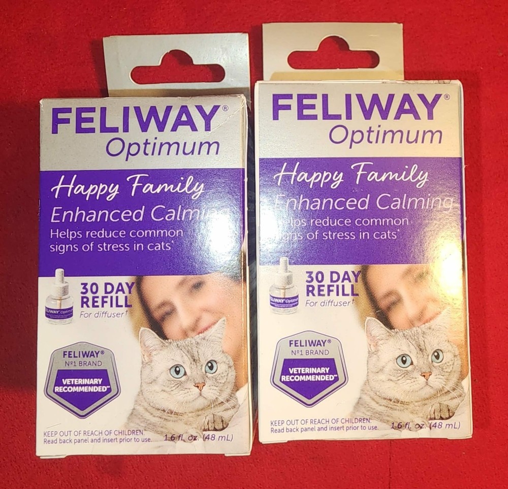 Feliway Optimum - Happy Family Enhanced Calming Diffuser 30 day refill 2 Boxes!