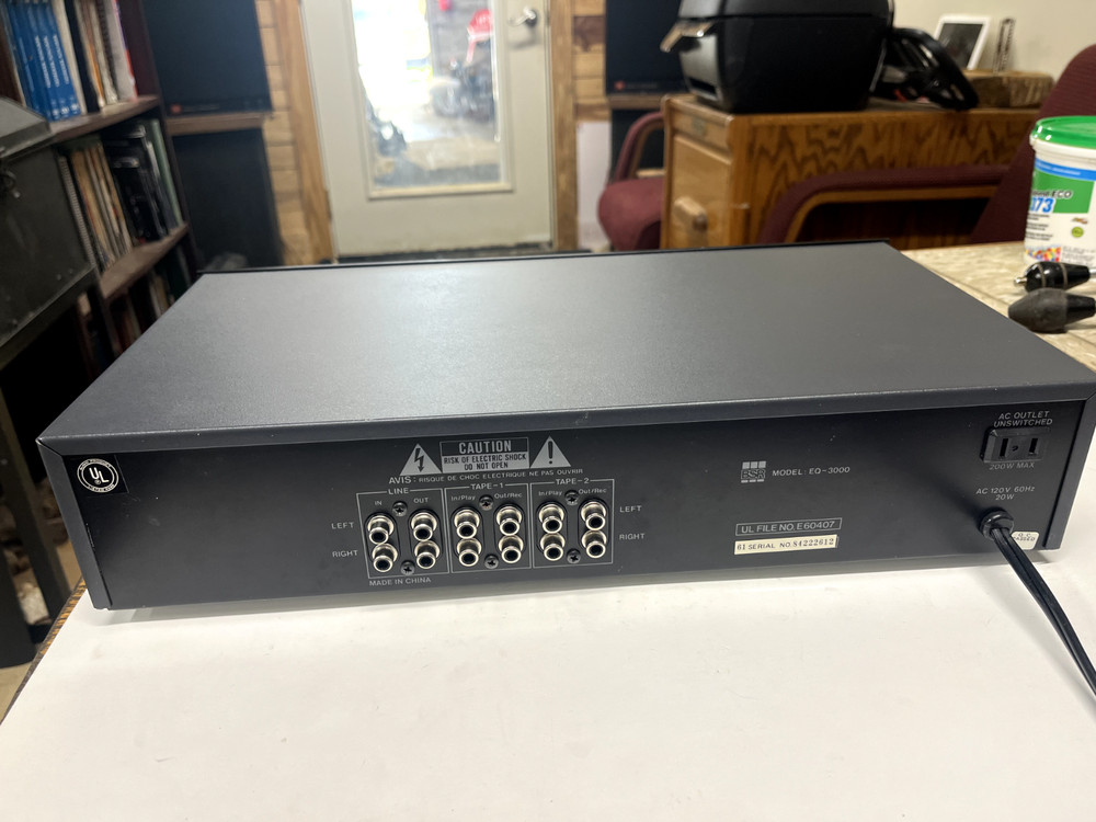 BSR EQ-3000 Stereo Frequency Graphic Equalizer Spectrum Analyzer - Black