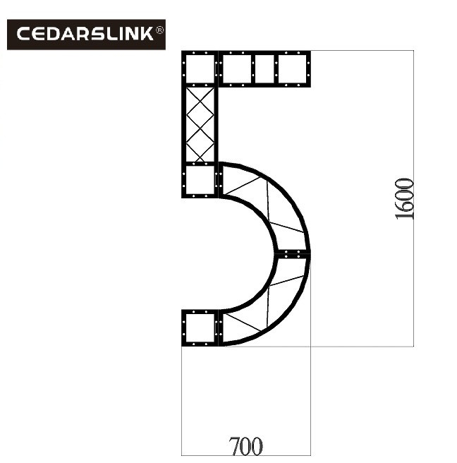 Cedarslink 5-Shaped Bolt Square Truss