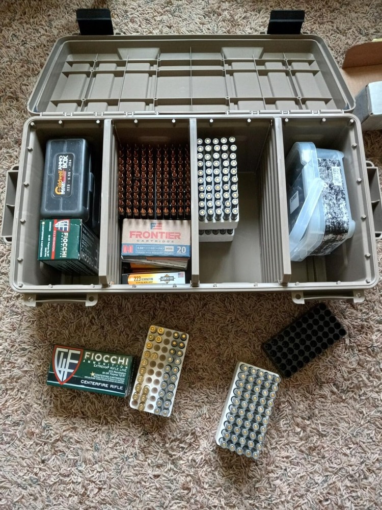 MTM Ammo Crate With Divided Storage Utility Box Stackable Large Ammunition Case