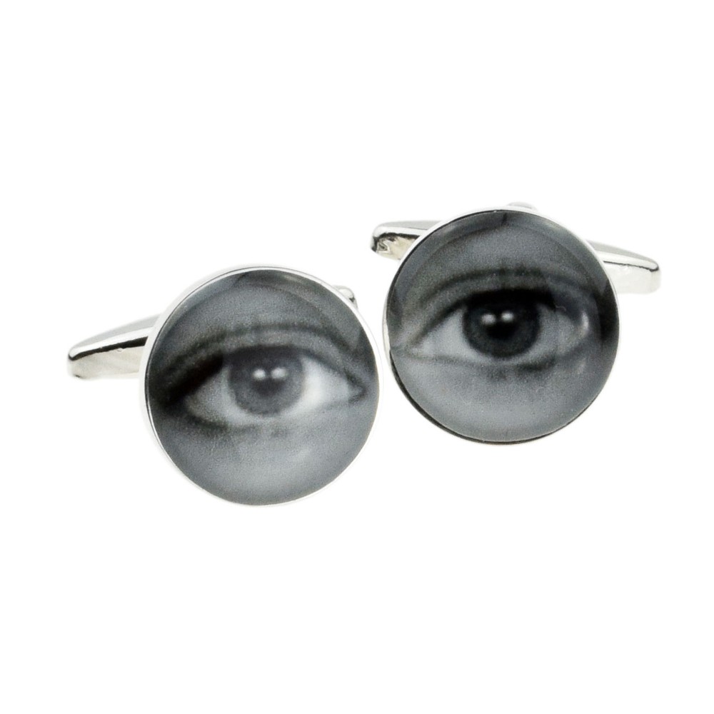 Black & White Eyes Cufflinks Presented in a Cufflink Box X2BOC040
