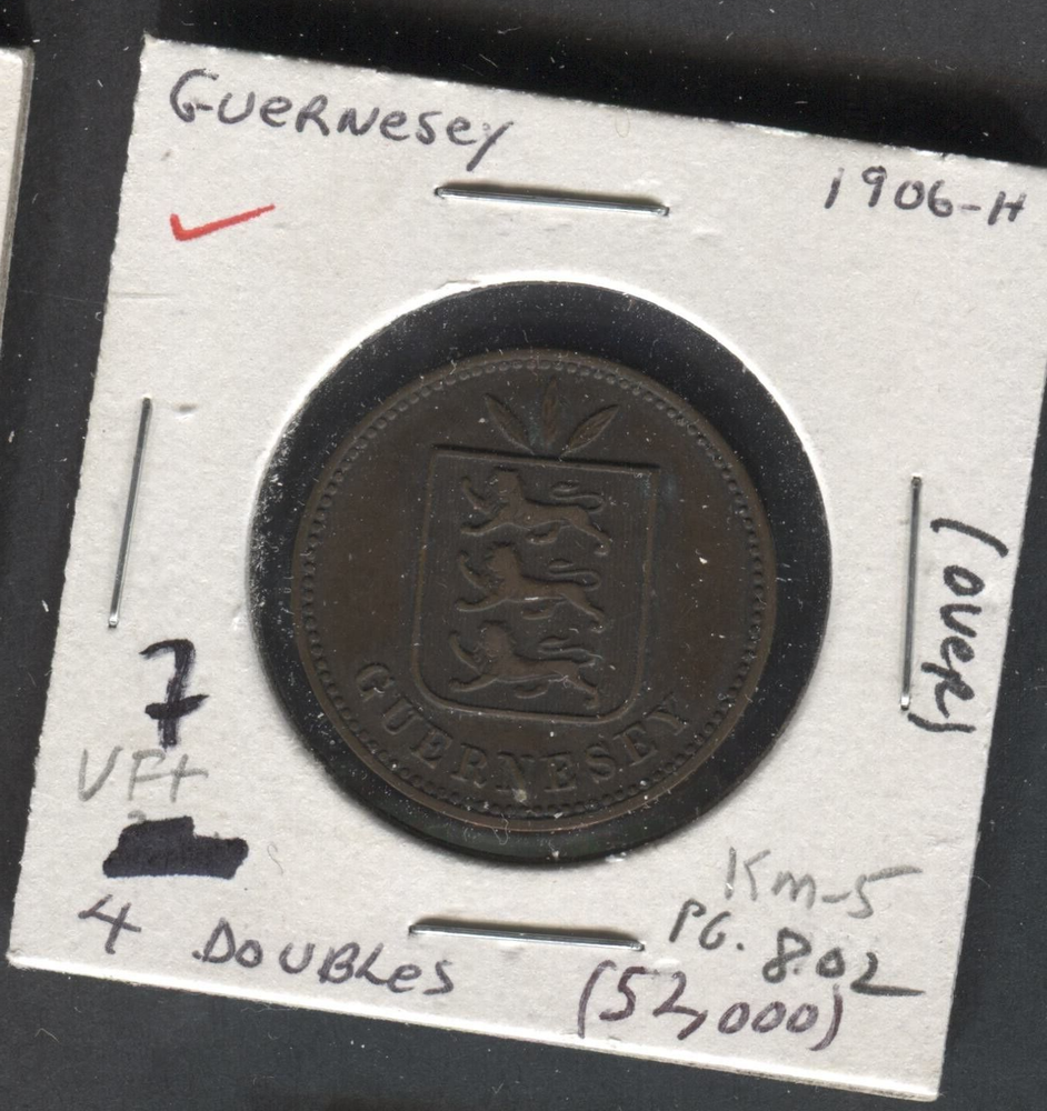 1906-Guernesey-VF+/4 Doubles