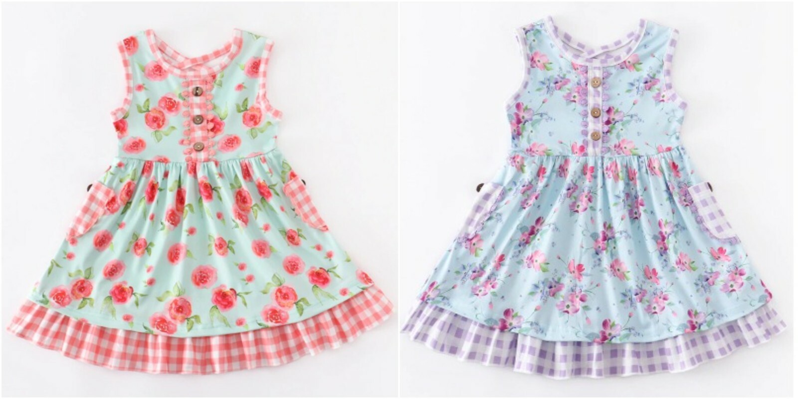 NEW Boutique Floral Sleeveless Ruffle Easter Dress