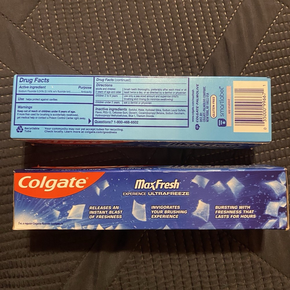 Colgate 2 Set Toothpaste MaxFresh Ultra Freeze Cool Mint 6.3 Oz