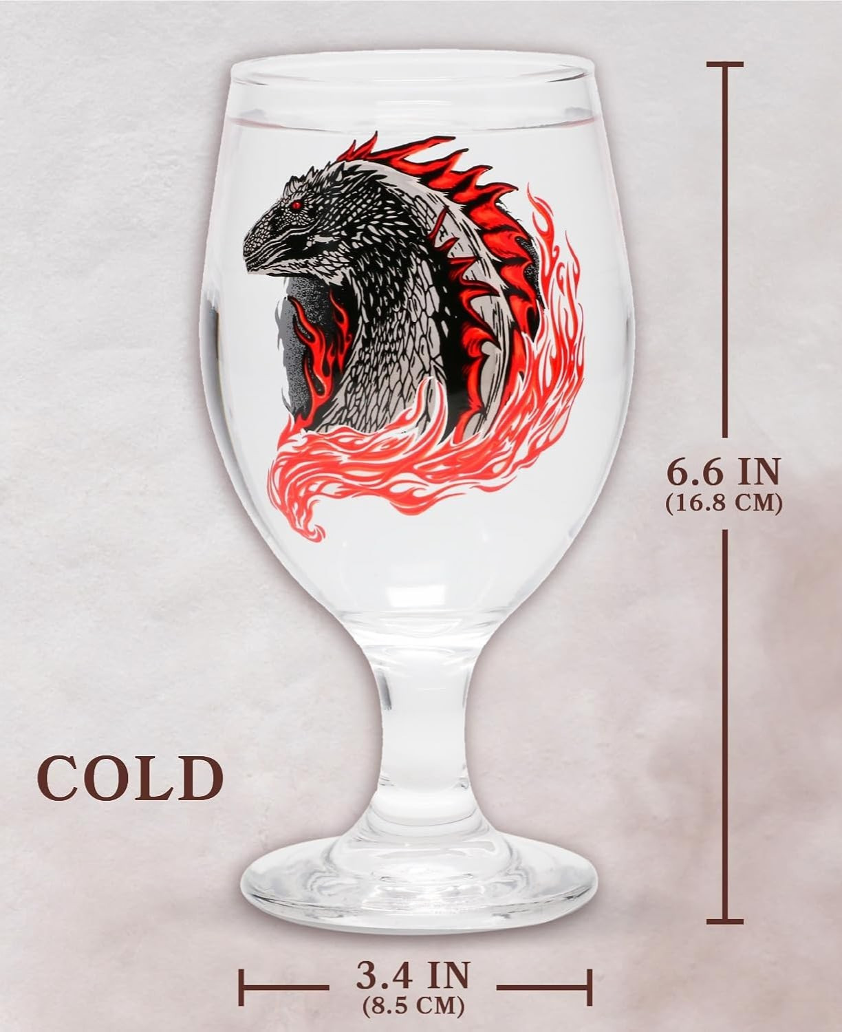 Game of Thrones House of The Dragon Color Change Goblet Glass