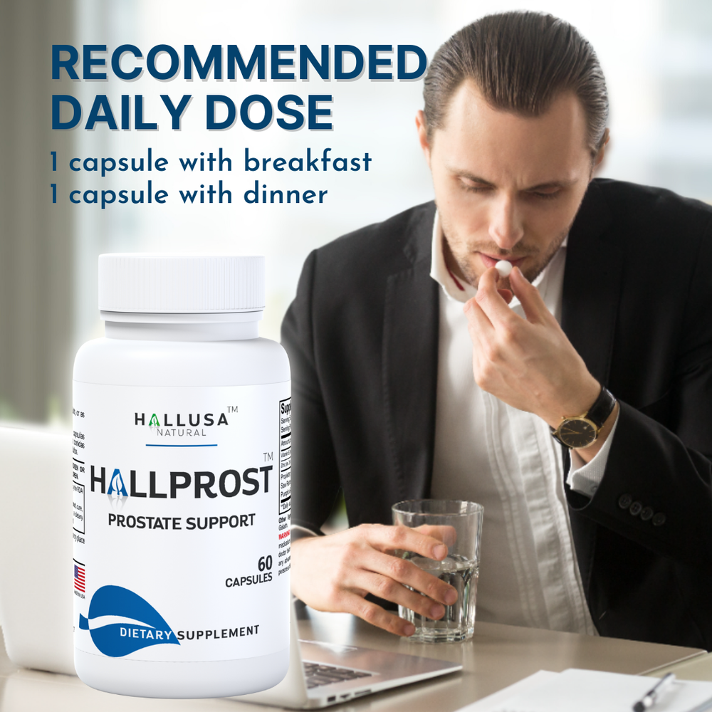 HALLPROST - Inflamed Prostate - Prostatitis - BPH - Urinary Function - 60 Cap