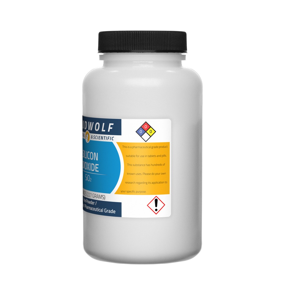 Silicon Dioxide, 1lb, Pharmaceutical Grade, Sturdy Bottles, SHIPS SAME DAY