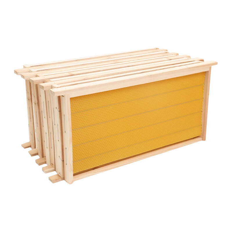 20PCS Bee Wax Foundation Hive Frames Foundation Deep Comb Bee Hive With Wire