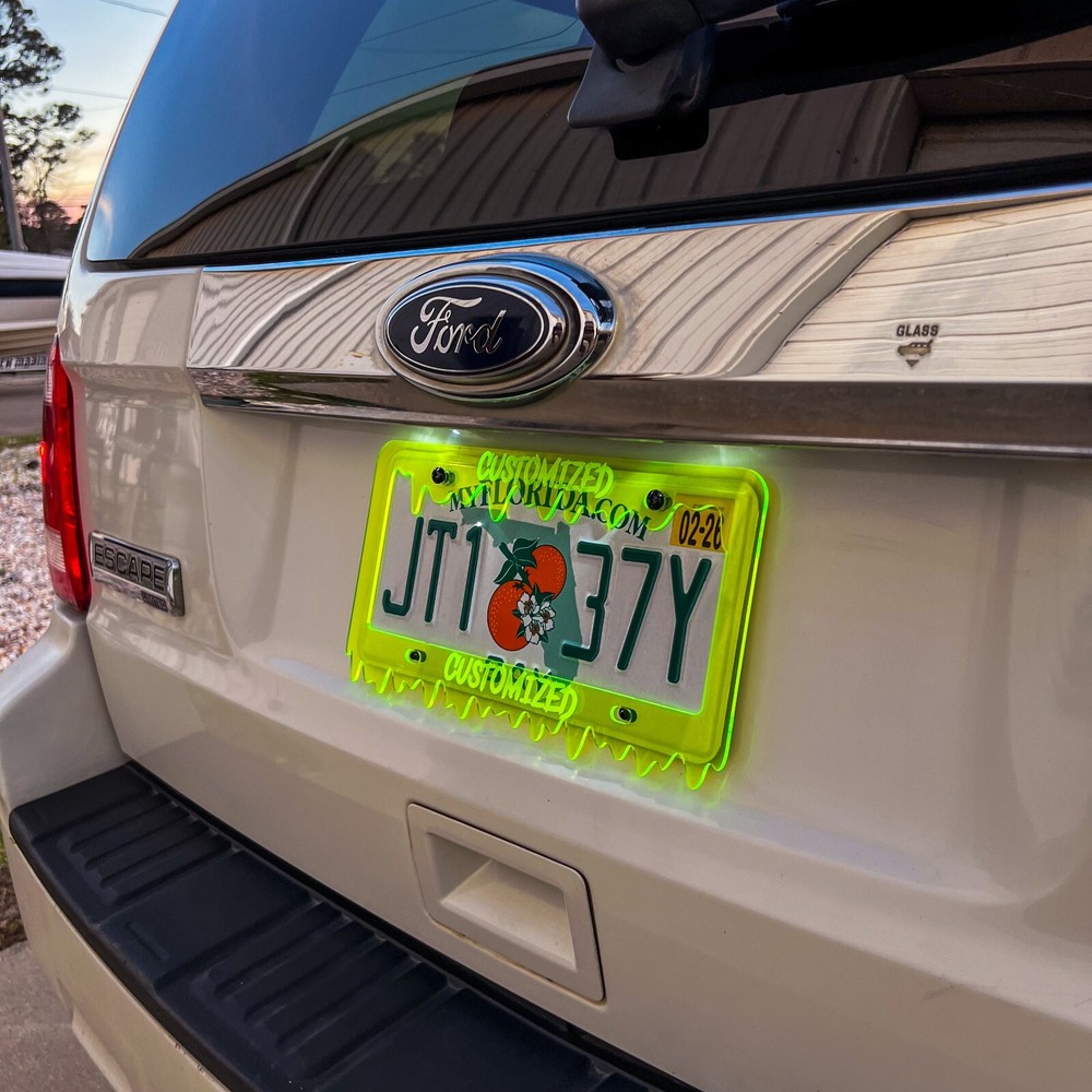 Slime CUSTOM PERSONALIZED License Plate Frame COLOR CHOICE