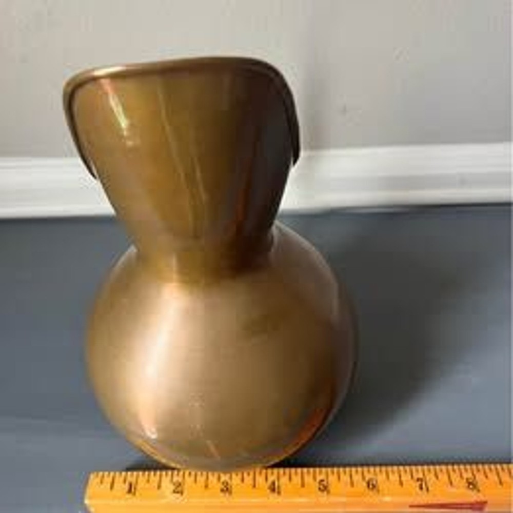 Vintage Copper and Brass Pitcher 10”