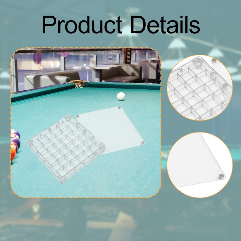 Pool Tip Storage Case Billiard Cue Portable Accessories Transparent Container