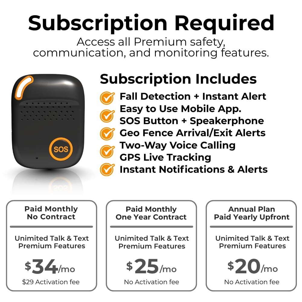 SecuLife GPS Tracker for Elderly with Fall Detection – Medical Alert System for