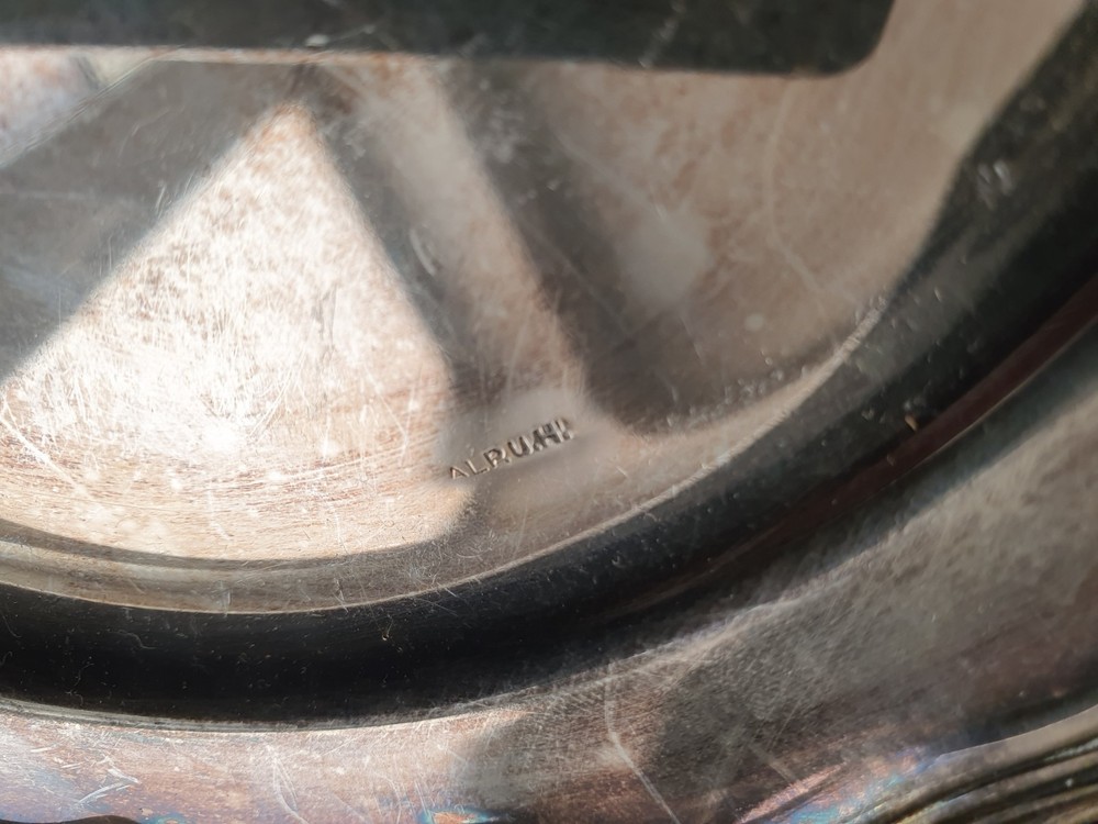 NOT SOLID SILVER ❗ Alpaka / Nickel Silver Tray Lot - READ DESCRIPTION !!!