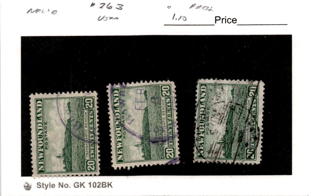 Newfoundland, Postage Stamp, #263 (3 Ea) Used, 1942 (AG)