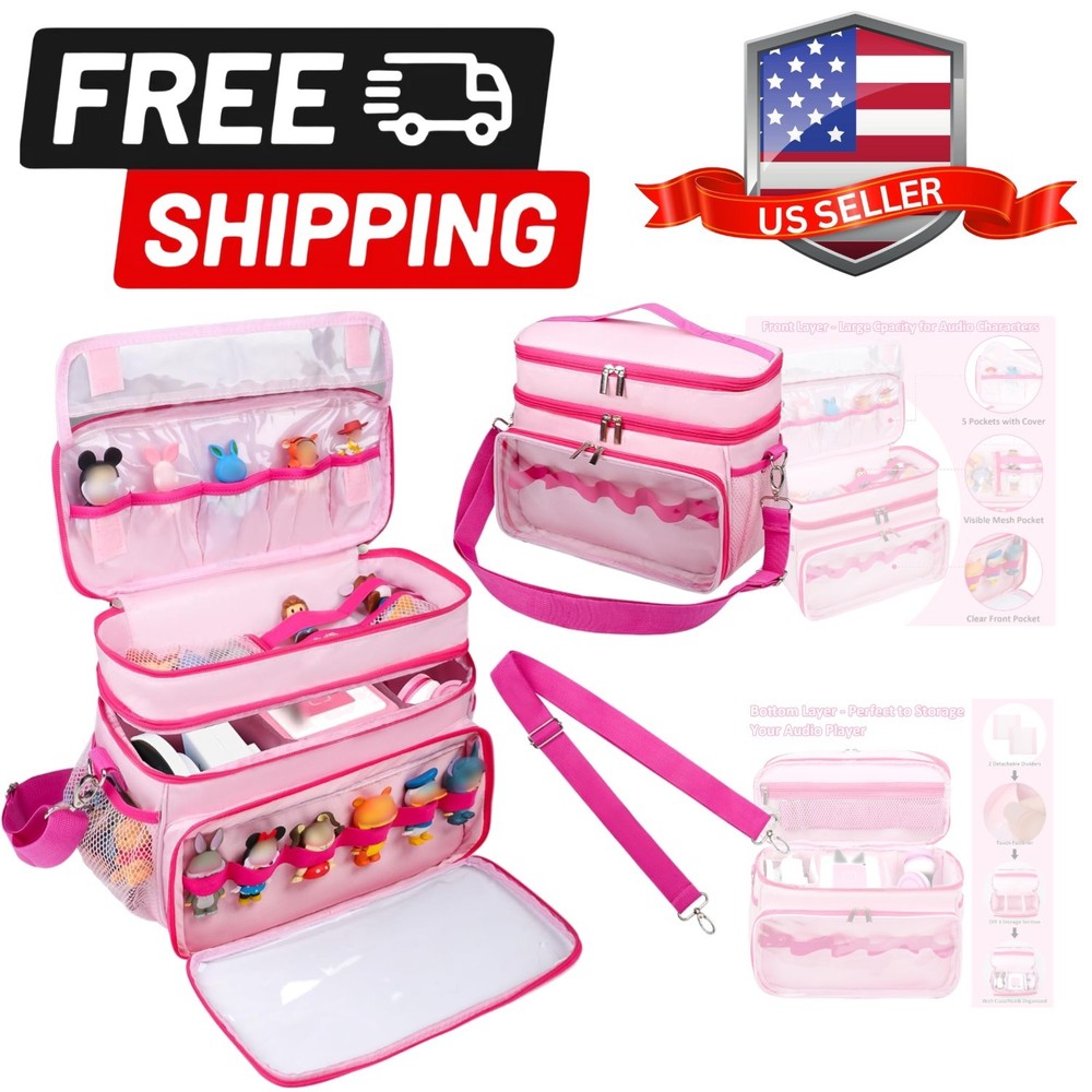 Carrying Case Compatible with Toniebox Starter Set, Double Layer Storage Bag ...